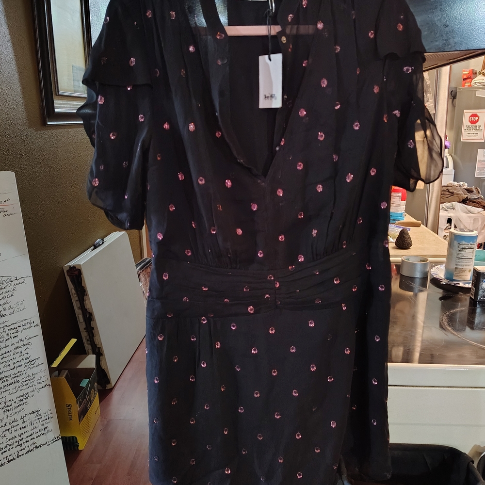 Coach Pink Flutter Sleeve Sundress